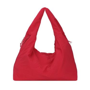 Imagem de Ann Bully Bolsa grande de nylon para mulheres, bolsas Hobo despojadas, bolsa crescente, bolsa de ombro nas axilas, bolsa de ombro vintage com vários bolsos para sair, viajar, fazer compras, academia