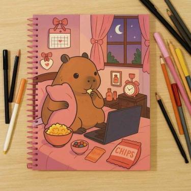 Imagem de Caderno Grande Capa Dura 1 Matéria/10 Matérias Capivara - Smart, IV