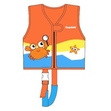Imagem de Gogokids Colete de natação de neoprene para crianças e crianças - Jaqueta flutuante térmica com alça ajustável na virilha para aulas de natação, confiança na piscina e segurança ativa na água (idades
