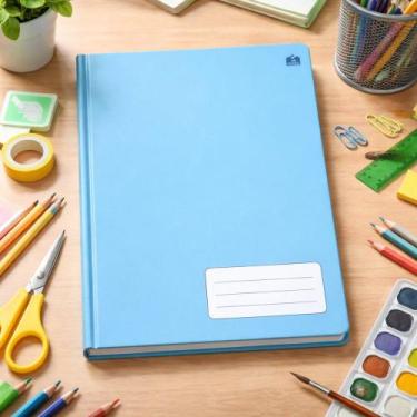 Imagem de Caderno Grande Capa Dura 96 Folhas - Azul - ANIMATIVA