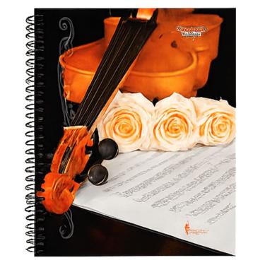 Imagem de Caderno Espiral De Música Universitário Capa Dura 64 Folhas 1 Matéria Tamoio Estampa 2