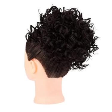 Imagem de Aoresac Perucas de Coque de Cabelo Encaracolado, Extensão Cabelo Sintético Bagunçado para Rabo Cavalo para Mulheres Com Cordão Aparência Elegante