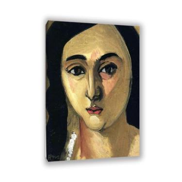 Imagem de Henri Matisse Wall Decor Head of Lorette Poster arte impressionista em tela Henri Matisse Impressões de arte de parede para quarto, escritório, sala de estar, banheiro, moldura 75 x 50 cm (30 x 20 pol