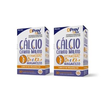 Imagem de Kit Cálcio DPrev Cálcio 1000UI C/30 cpr. C/2un. - DPrev Calcio
