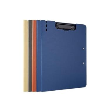 Imagem de Organizador de arquivos, 5 peças, cores mistas, clipe duplo, pasta A4, bloco de escrita multiuso para armazenamento de papel de perguntas de contrato de dados, material de escritório