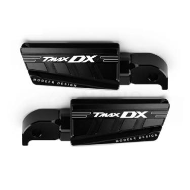 Imagem de Anti-derrapante Pedais traseiros de alumínio para descanso pé, para tmax530 tmax 530 dx sx 2017 2018 2019 cnc(Black TMAXDX B)