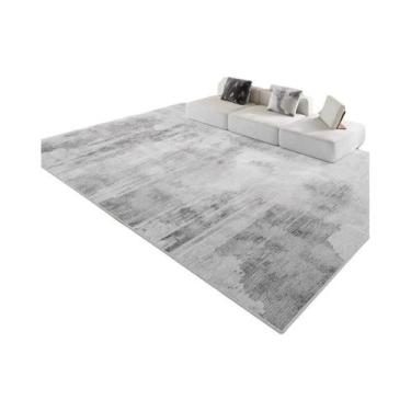 Imagem de Tapete De Cristal De Veludo Cinza De Grande Área Para Sala De Estar, Q
