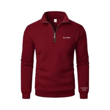 Imagem de Moletom Masculino Oversized Com Capuz Casual, Zíper Frontal, Gola Alta