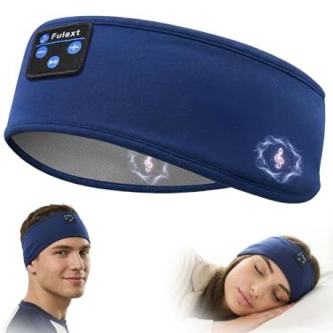 Imagem de Fulext Fones de ouvido para dormir, faixa de cabeça esportiva, feminina, masculina, esportiva, com alto-falantes embutidos, perfeita para treino, corrida, ioga, viagens, meditação