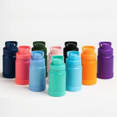 Imagem de Garrafa Térmica MS-966 350ml Capa Protetora Silicone - Pinpin, Azul Ma