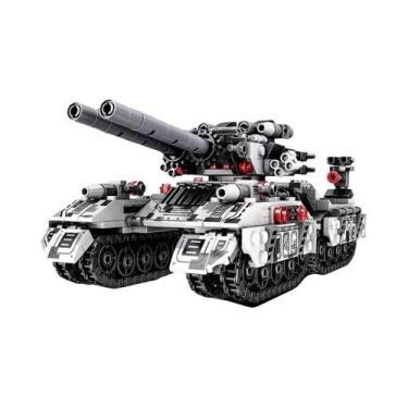 Imagem de Blocos De Montar 8 Em 1 De Tanque Militar, Avião E Caminhão Da Segunda