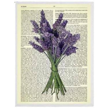 Imagem de Quadro Decorativo Lavanda 24X18Cm - Madeira Branca