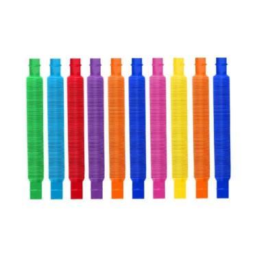 Imagem de Brinquedos Sensoriais Coloridos Em Tubos Telescópicos 10-30PCS Plástic