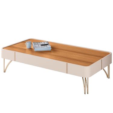 Imagem de Mesa de Centro Decorativa Sala de Estar Harmony B01 Off White Cinamomo - Lyam Decor