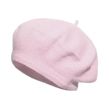 Imagem de Boina Feminina De Lã Grossa Multicolorida Para Inverno E Outono, Estil