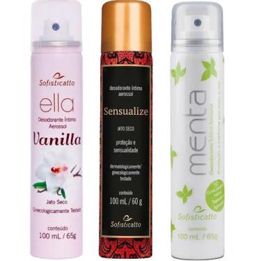 Imagem de Kit 3 Desodorante Intimo Feminino Sensualize Menta e Vanilla - Sofisti