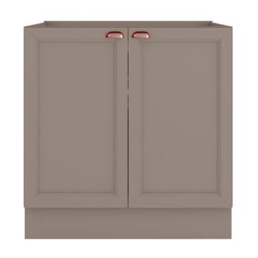 Imagem de Balcão De Cozinha Unna 2 Portas 80cm Gris Sem Tampo - Poliman Móveis Gris