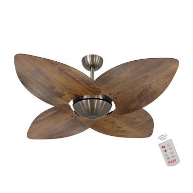 Imagem de Ventilador De Teto Dormamu Bronze Office 4 Pás Rádica Imbuia 110V Com Controle