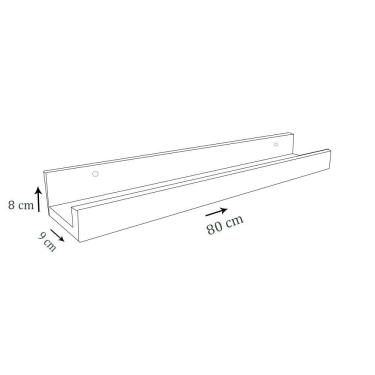 Imagem de Prateleira Esmalteria Simples 80 Cm Branco Em Mdf