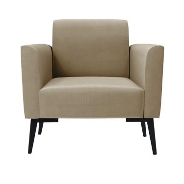 Imagem de Kit 2 Poltronas Pés Villach Marisa Suede Marrom Rato D03 - D'rossi