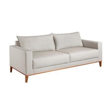 Imagem de Sofá 2 Lugares Nilo Tecido Sintético Bege 175cm