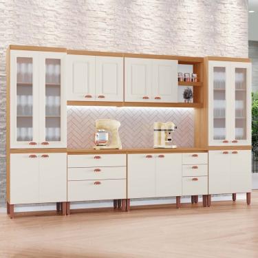 Imagem de Cozinha Vitória Modulada Composta por 06 módulos 100% MDF Tuboarte com Paneleiros e Balcões