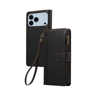 Imagem de Capa Carteira De Couro PU Com Alça Transversal E Porta-Cartões Para iP