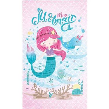 Imagem de Toalha de Banho Infantil Felpuda Dohler Sereia Mini Mermaid