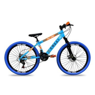 Imagem de Bicicleta grau aro 26 freios a disco 21 velocidades colli azul champan