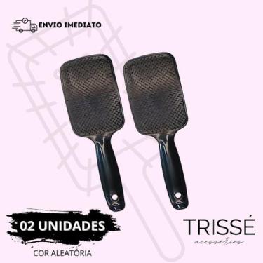 Imagem de 05 Escova Raquete Flex Curva Para Desembaraçar Cabelo Finalização Mági