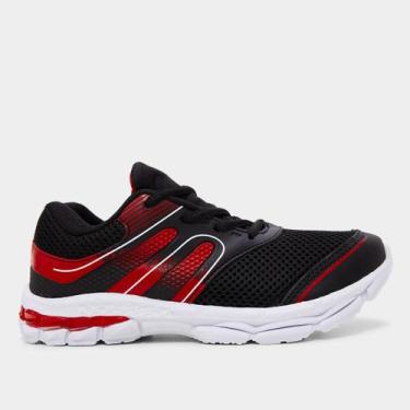 Imagem de Tênis Infantil Impacto Casual Menino, Preto, Vermelho, 30
