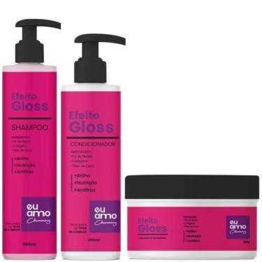 Imagem de Kit Cless Efeito Gloss Shampoo 250ml Condicionador 200ml Máscara 250g