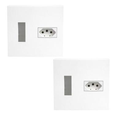 Imagem de Kit 2 Caixa Sobrepor Tomada 20A/250V Branco p/ Disjuntor 4x4 - MarGiri