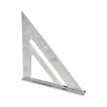 Imagem de Régua Triangular De Liga De Alumínio De 7 Polegadas Com Transferidor M