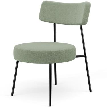 Imagem de Poltrona Decorativa Para Sala De Estar Base Fixa Londres L02 Bouclê Oliva - Lyam