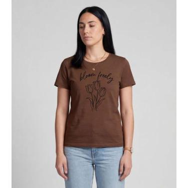 Imagem de Blusa Feminina em Malha Visco Infinita Cor Marrom, G, Marrom