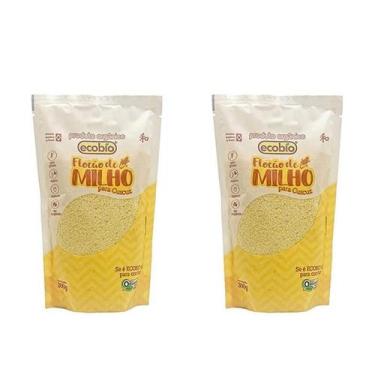 Imagem de Kit 2 Flocões de Milho Orgânico Sem Glúten Zero Lactose Ecobio 500g