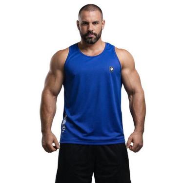 Imagem de Regata Absoluth Clássica em Poliéster com Elastano, Azul marinho, P