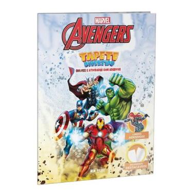 Imagem de Livro De Colorir E Atividades Tapete Divertido Marvel - Vingadores