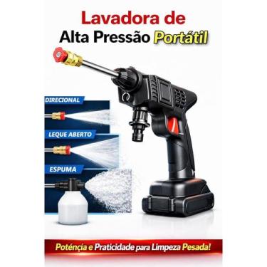 Imagem de Lavadora Portátil de Alta Pressão Recarregável com Jato Forte Ideal pa
