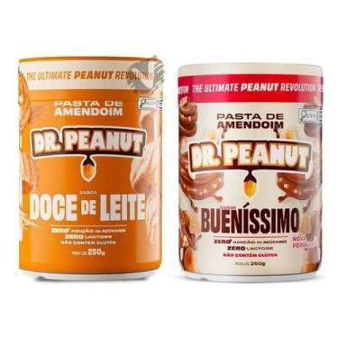 Imagem de Kit 2 Pasta de amendoim Dr Peanut 250g Sabores Zero Açucares Sem Glúte