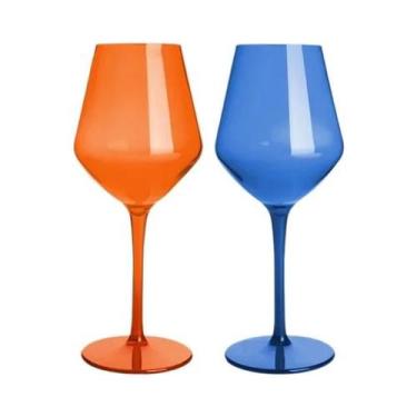 Imagem de Conjunto De Copos De Vinho Coloridos Em Plástico Tritan 2/4/6PCS Inque