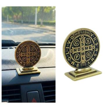 Imagem de Enfeite Medalha de São Bento Mesa Painel Carro 4 cm - FORNECEDOR 3