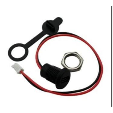 Imagem de Adaptadores Usb C Redondos Para Parede Gabinete E Som Automotivo Com T