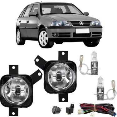Imagem de Kit farol milha gol g3 1999 2000 01 02 03 04 05 + lâmpadas - BBS