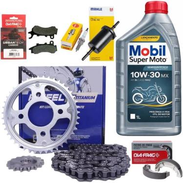 Imagem de Kit Revisão Titan 160, Fan 160 18 Á 24 Relação, Óleo, Vela - RIFFEL