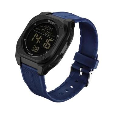 Imagem de Relógio De Pulso Digital LED Multifuncional À Prova d'Água Para Homens