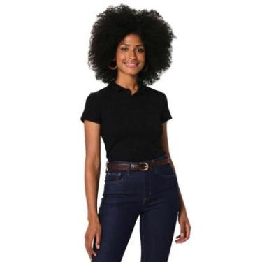 Imagem de Camiseta Polo Feminina Básica Piquê Stretch Malwee - OFF-WHITE - P-Feminino