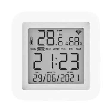 Imagem de Sensor De Temperatura E Umidade WiFi Inteligente Com Controle Remoto E