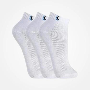 Imagem de Meia Lupo Sport Cano Curto C/ 3 Pares - Branca, Branco, G